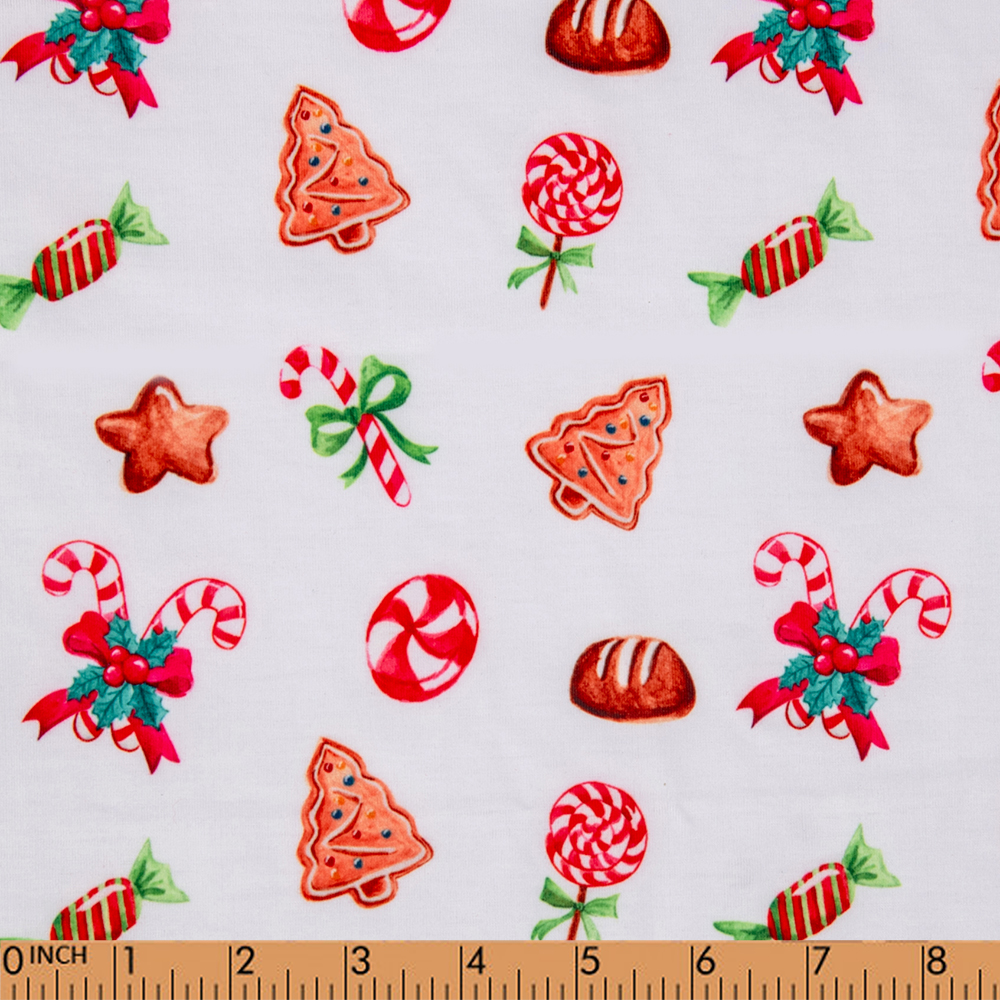 K239- Christmas candy; bread knit printed 4.0